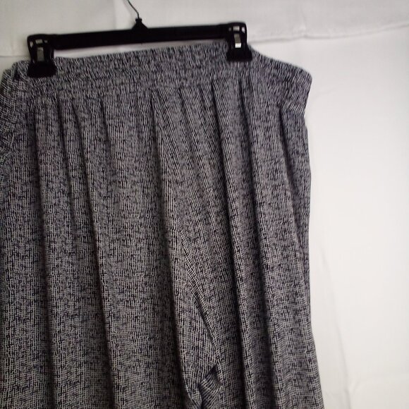 Premise Pants 3X Pull On Elastic Wide Leg Soft Stretch Pattern Black White - Picture 12 of 14